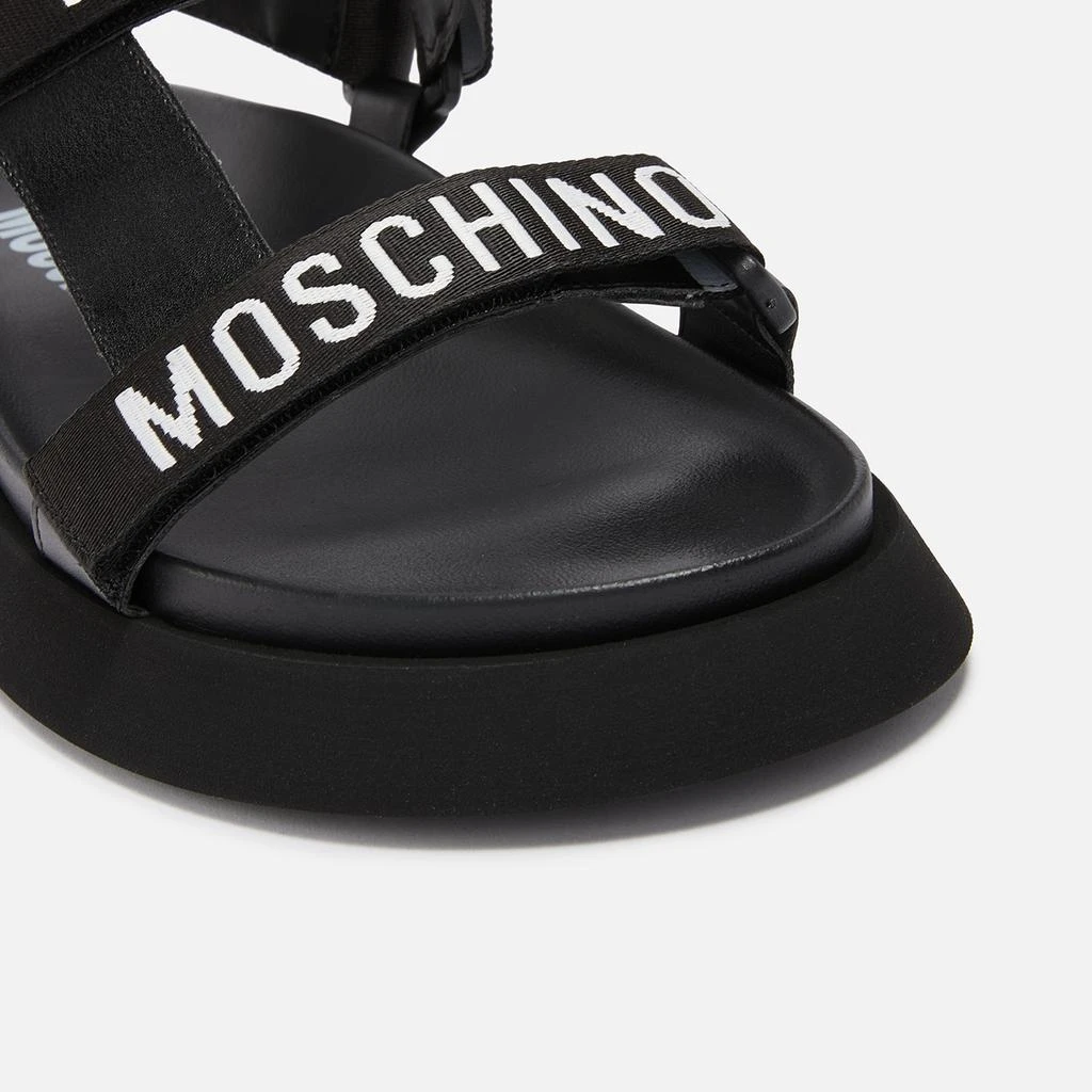 Moschino Moshino Women’s Logo-Jacquard Webbing Sandals 4