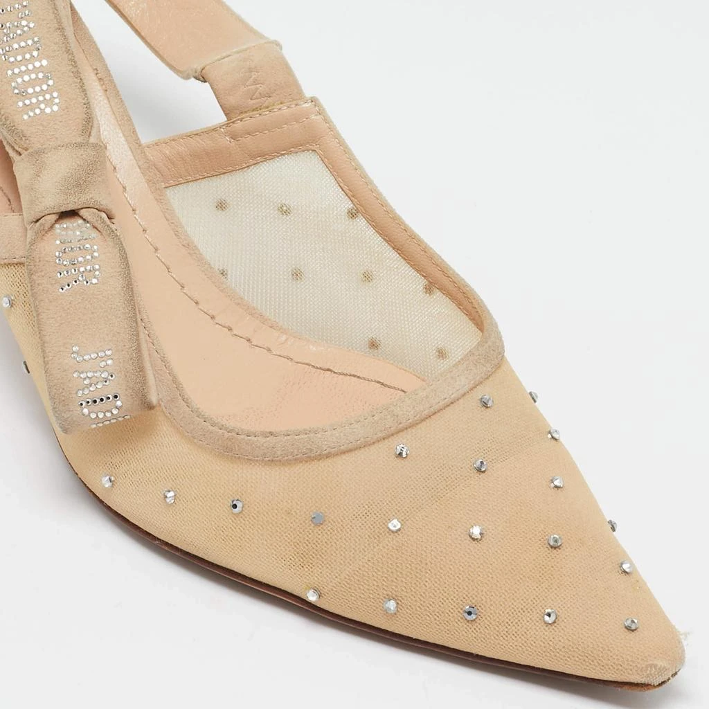 Dior Dior Beige Mesh and Suede J'Adior Slingback Pumps Size 38.5 7