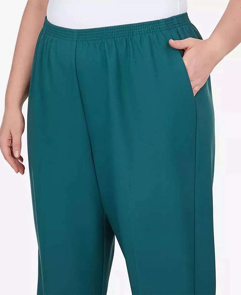 Alfred Dunner Plus Size Classic Accord Elastic Waist Short Length Pant 2