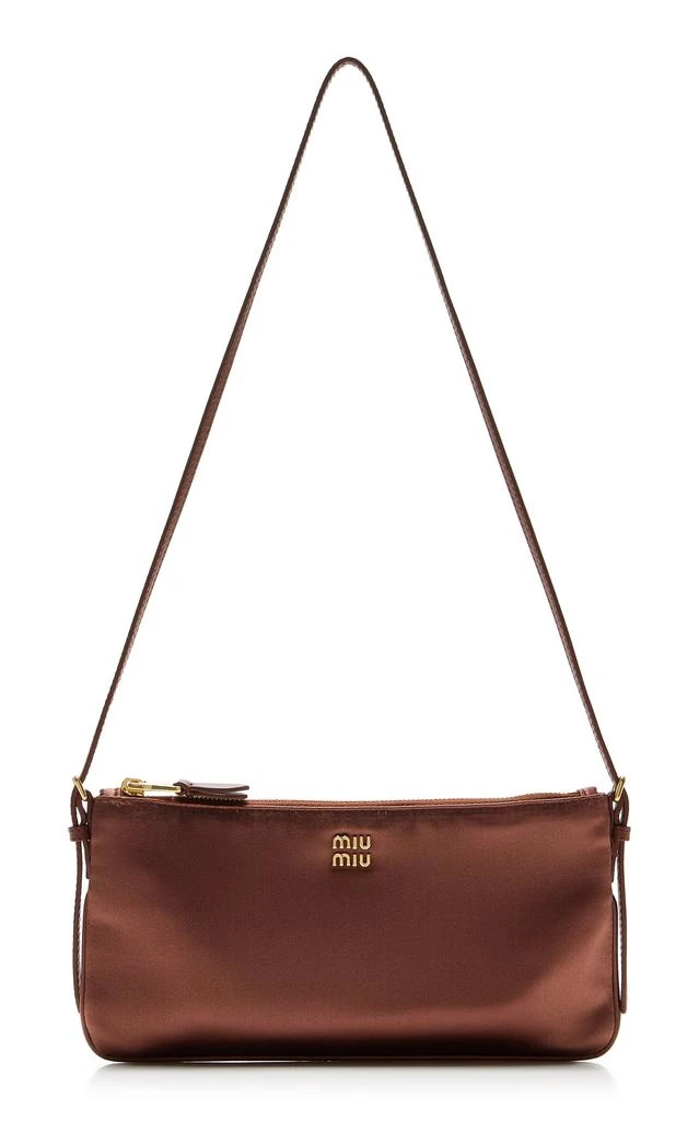 Miu Miu Miu Miu - Satin Mini Pouch - Brown - OS - Moda Operandi 1