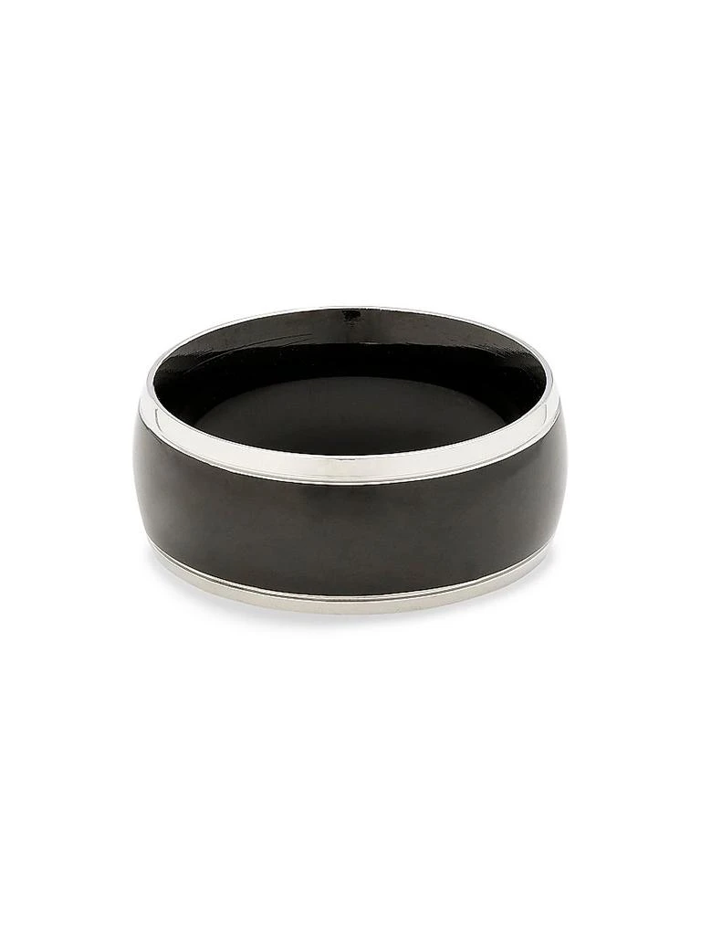 brook & york Black Stainless Steel Band Ring 3
