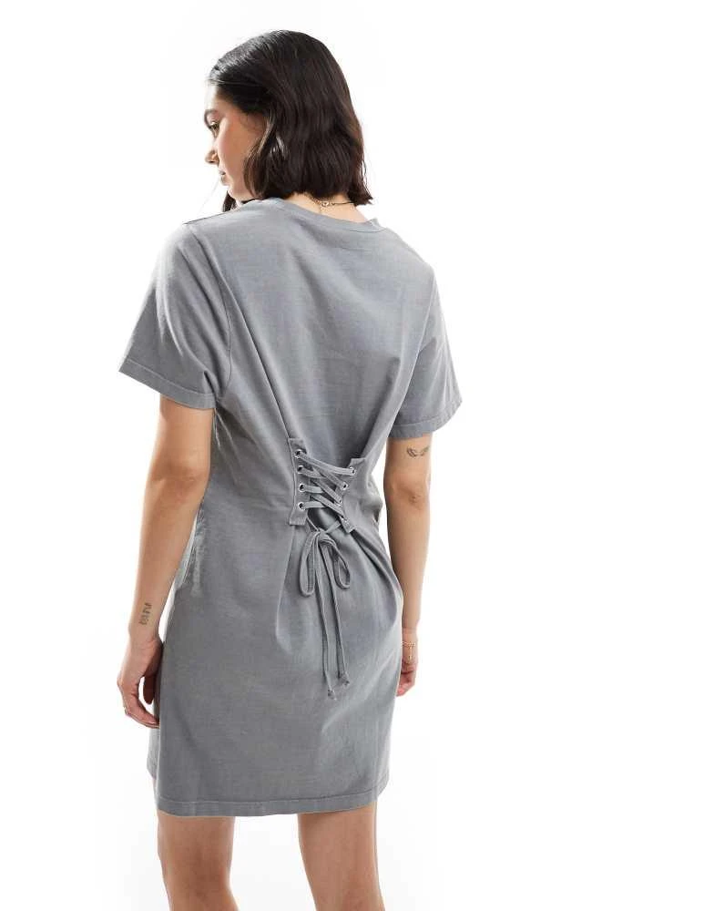 miss selfridge t shirt dress Miss Selfridge cutwork hem T-shirt dress in ecru