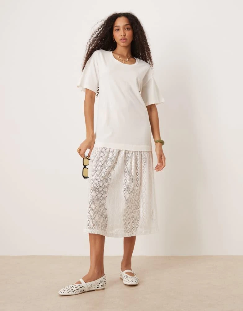 ASOS DESIGN T-shirt midi dress with crochet dropped waist in white On Sale Now with Up to 65% Off | Discover Exclusive Deals & Savings at BeyondStyle Authentic ASOS Home|Women|Dresses ASOS DESIGN T-shirt midi dress with crochet dropped waist in white On Sale Now with Up to 65% Off | Discover Exclusive Deals & Savings at BeyondStyle Authentic ASOS Home|Women|Dresses