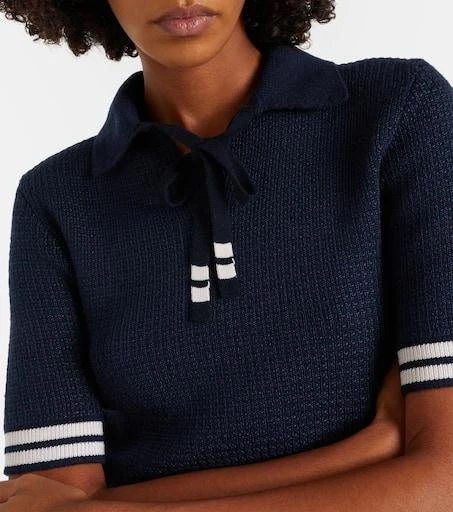 Thom Browne Silk-blend polo shirt 4