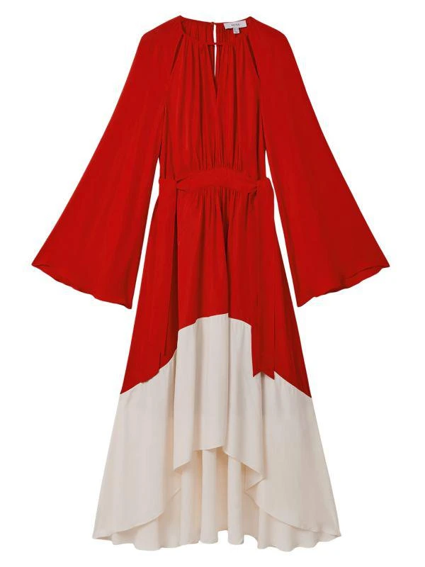 REISS Luella Two-Tone Jersey Midi-Dress 5