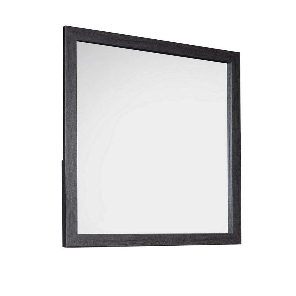 Hivvago Lala 40 x 40 Inch Dresser Mirror, Modern Rectangular Shape, Black Finish