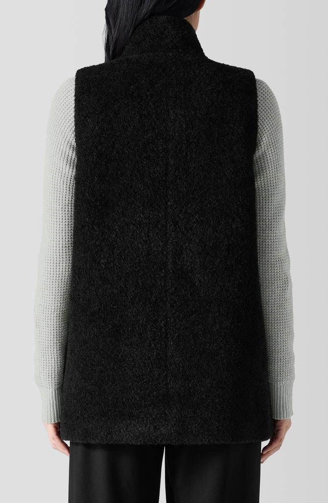 Eileen Fisher High Collar Wool Blend Fleece Vest 2