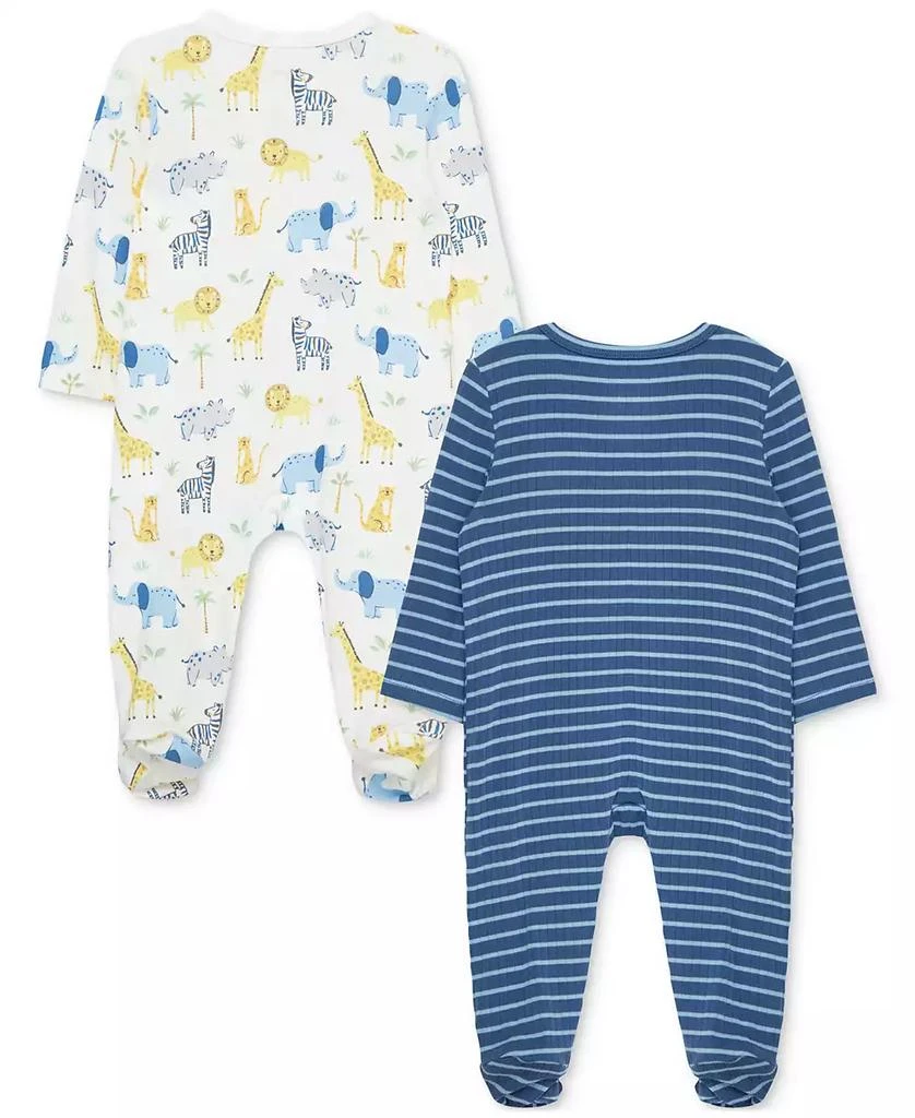 Little Me Baby Boys Jungle Fun Footed Coveralls, 2 Piece Set 2