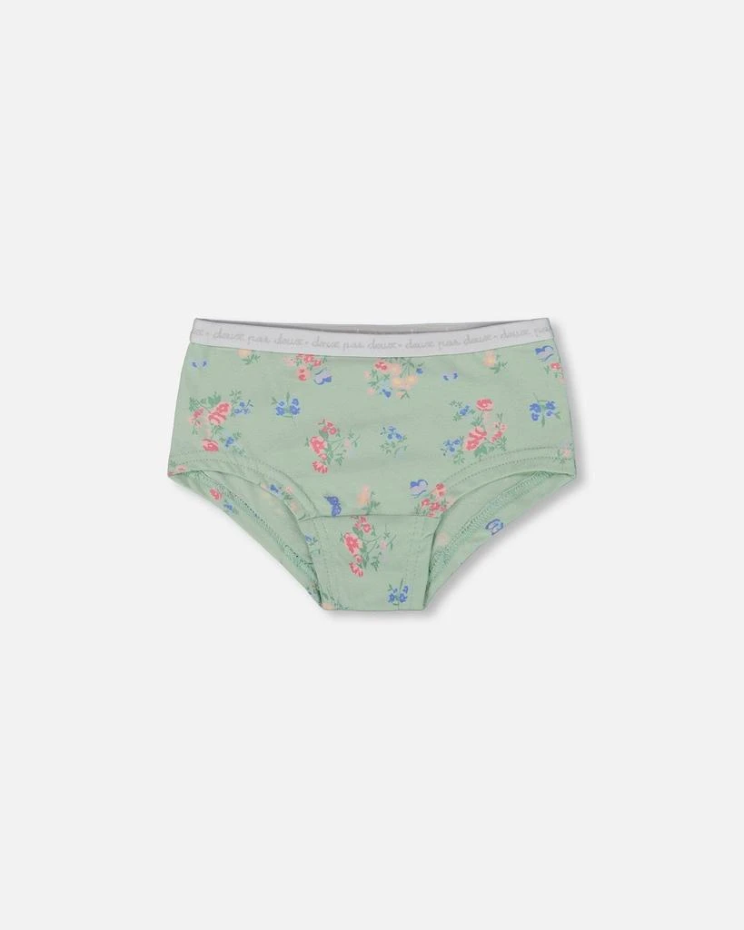 Deux par Deux Printed Organic Cotton Boyshort Underwear (Pack Of 3) Multicolored 2