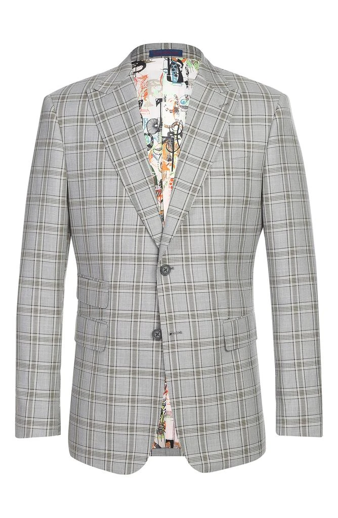 English Laundry Plaid Khaki Stretch Mélange Suit 8