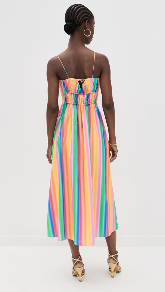 English Factory Rainbow Stripe Sleeveless Maxi Dress