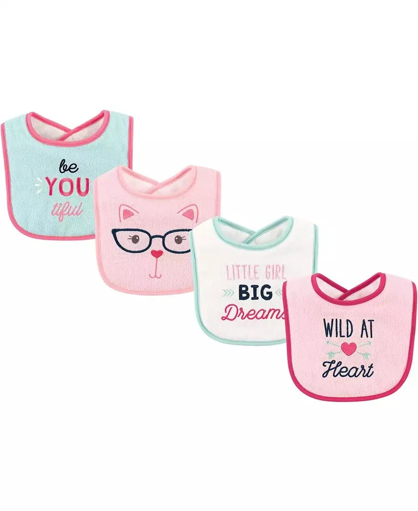 Luvable Friends Soft Cushioned 4Pk Bib Set