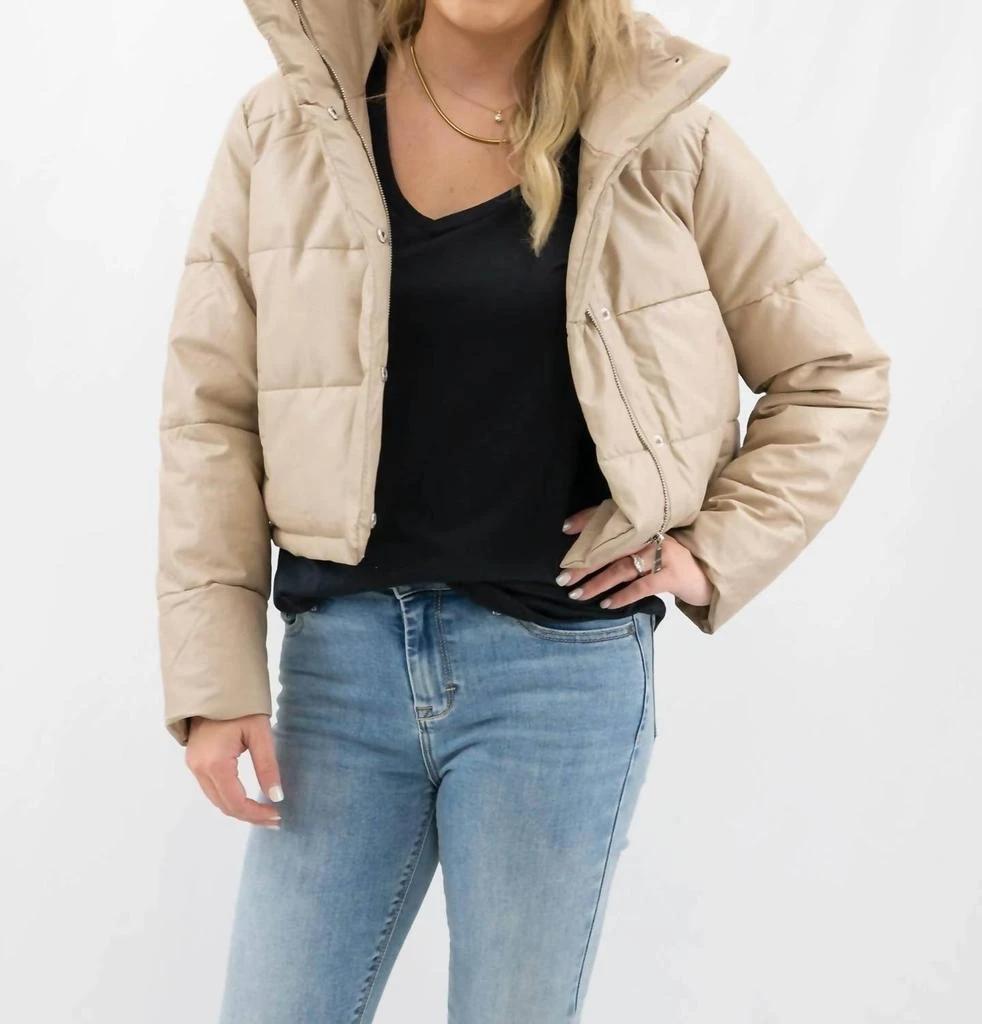 Coalition LA Coalition La - Vegan Leather Puffer Jacket