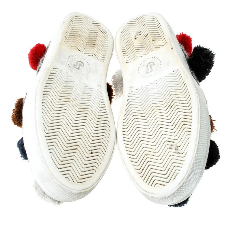 Joshua Sanders Joshua Sanders Grey Wool Blend Pom Pom Slip On Sneakers Size 39 6