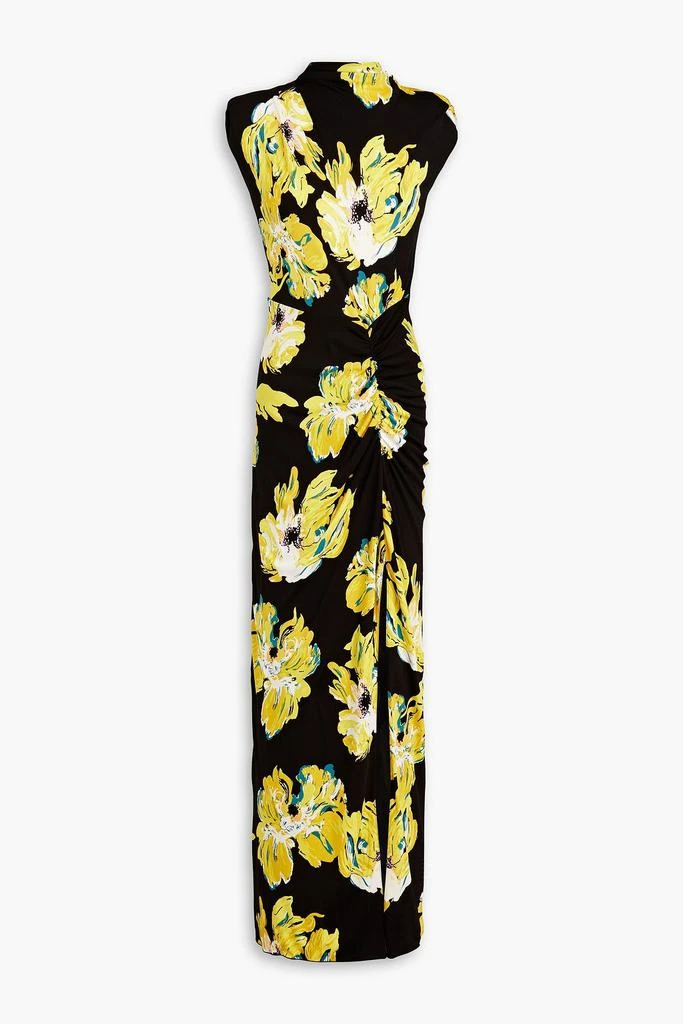 Apollo ruched floral-print jersey maxi dress