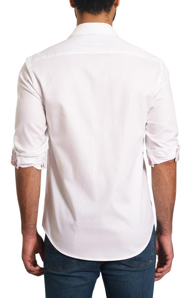 Jared Lang Trim Fit Pima Cotton Button-Up Shirt