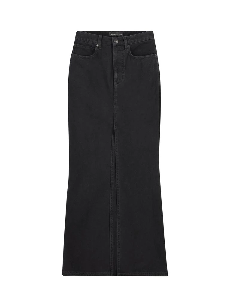 Balenciaga Balenciaga Centre Slit Denim Pencil Skirt 1
