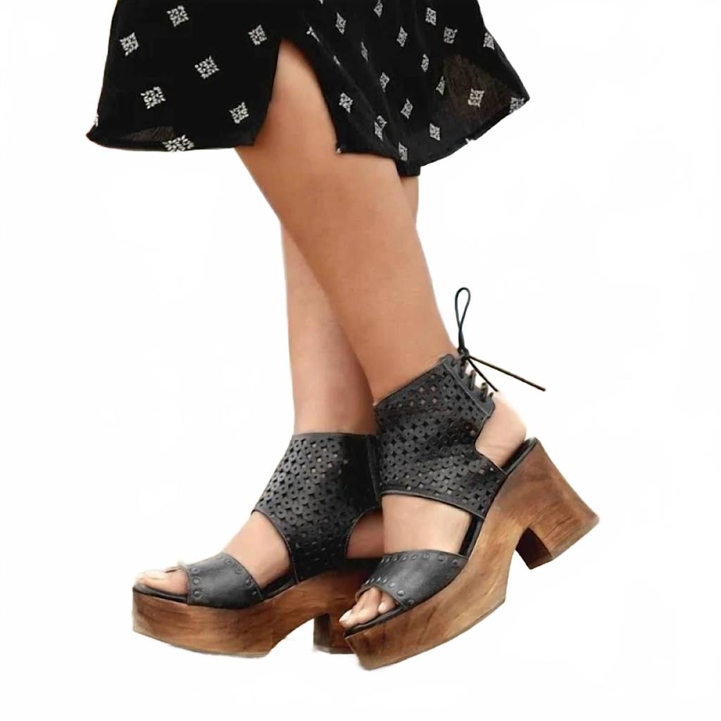 BEDSTU Mali Platform Shoe In Black Mason