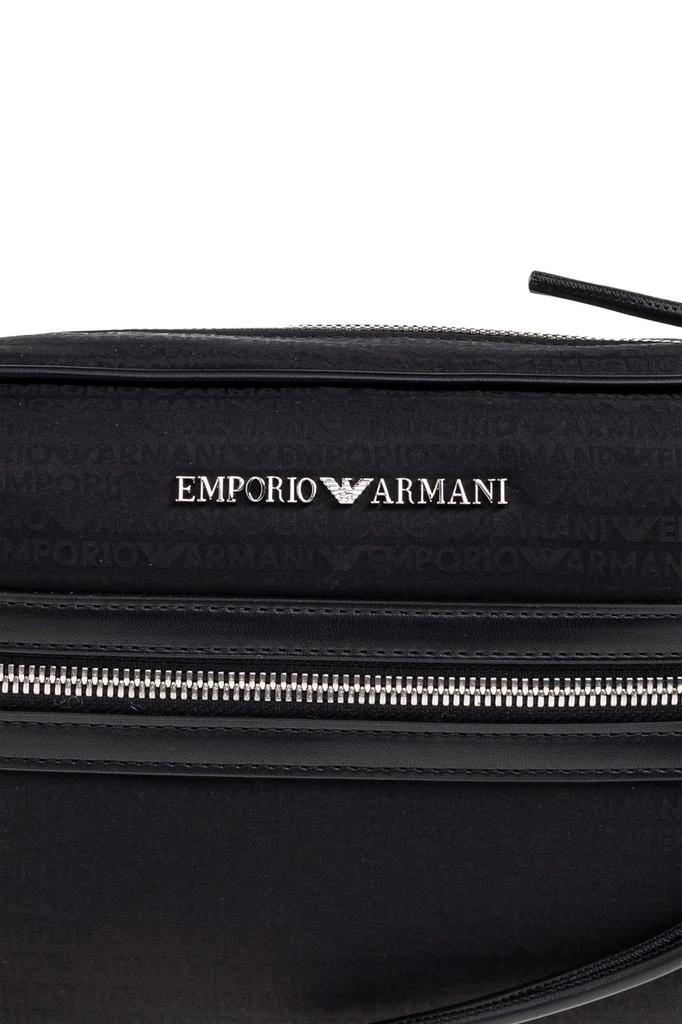 Emporio Armani Emporio Armani Logo Lettering Zipped Wash Bag 5