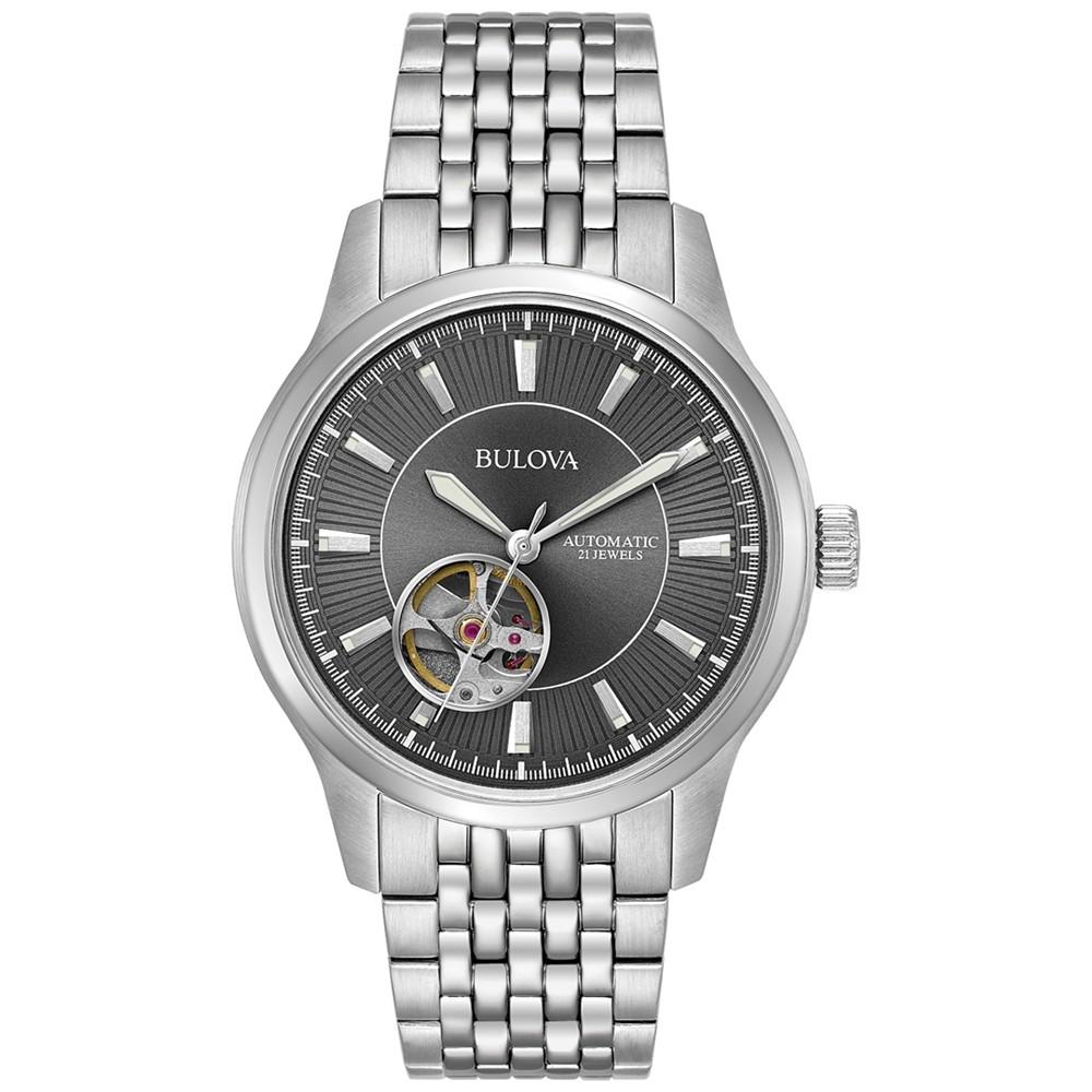 Bulova Men's Automatic Stainless Steel Bracelet Watch 40mm 96A190