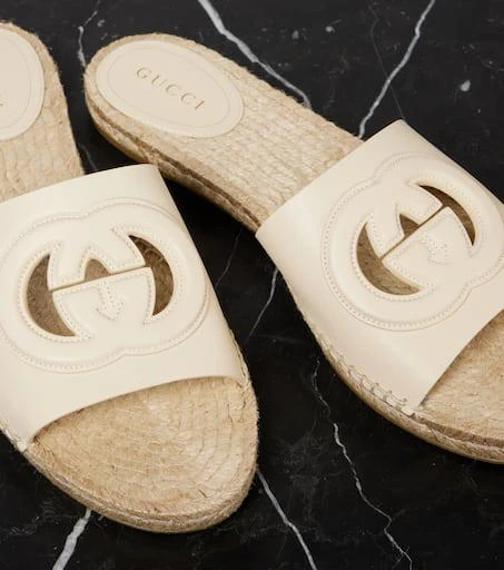 Gucci Gucci Cut leather espadrilles slides 5