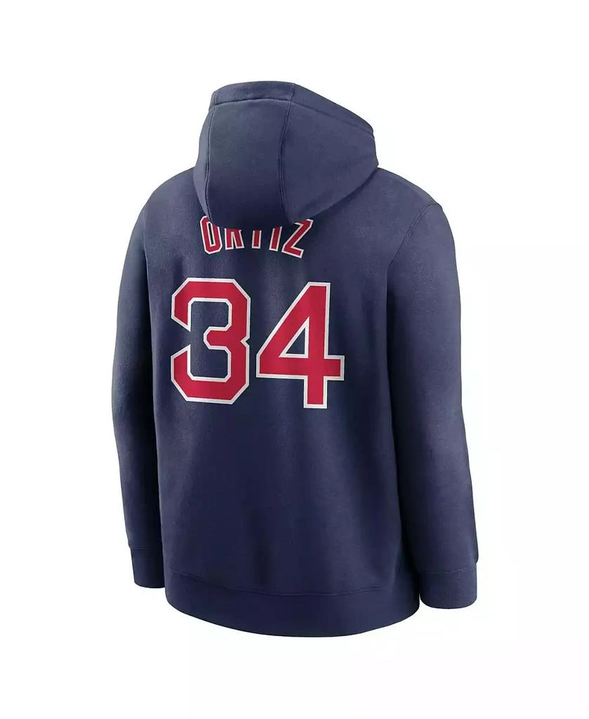 NIKE Men's David Ortiz Navy Boston Red Sox Player Name & Number Club Pullover Hoodie 3