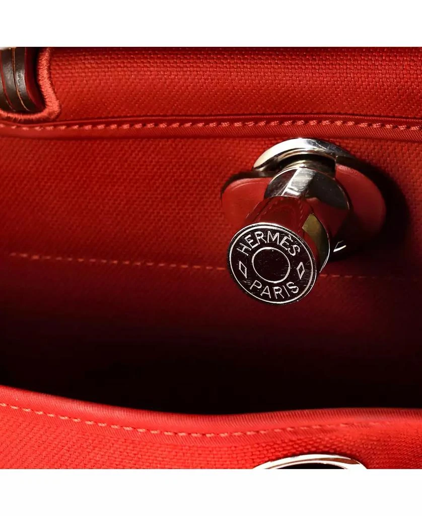 Pre-Owned HERMÉS 31 Herbag Zip Leather and Toile 8