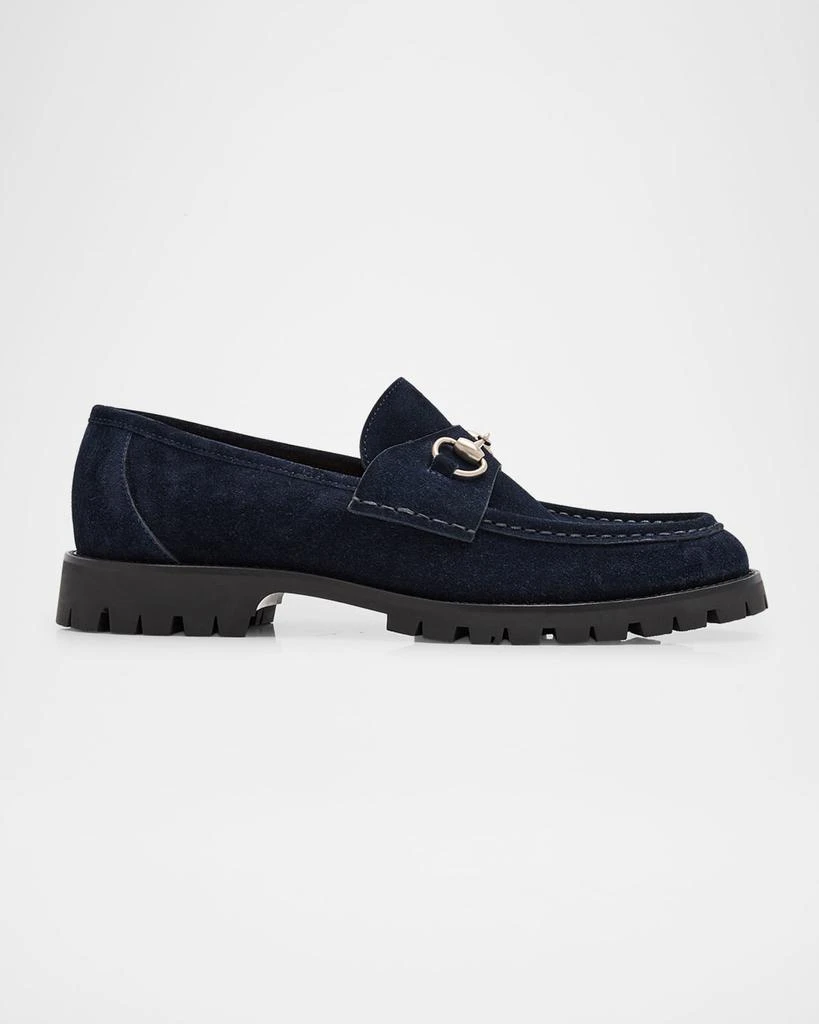 Gucci Men's Sylke Suede Horsebit Loafers 1