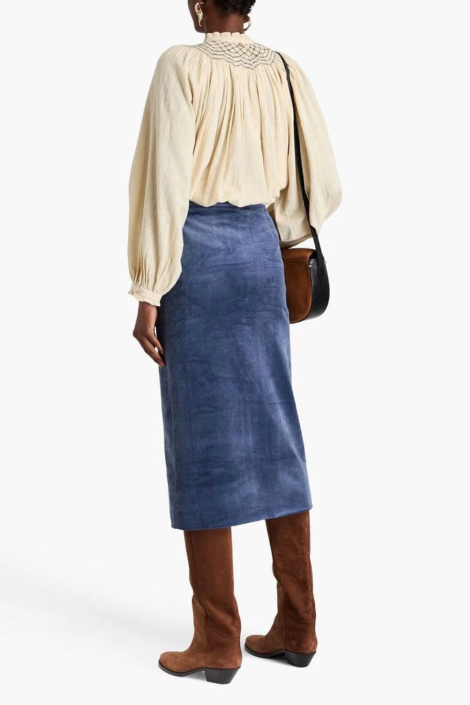 ANTIK BATIK Tilda cotton-blend corduroy midi skirt 3