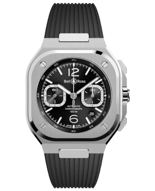 Bell & Ross Bell & Ross BR 05 Chronograph 42mm Automatic Black Dial Rubber Strap Men's Watch BR05C-BLC-ST/SRB 1
