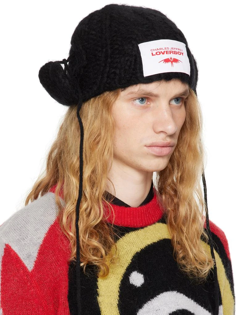 Charles Jeffrey Loverboy Black Chunky Aviator Beanie 2
