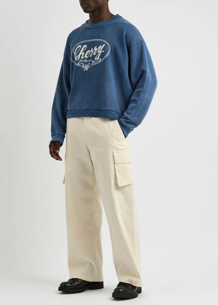 CHERRY LOS ANGELES Logo-embroidered cotton sweatshirt 4