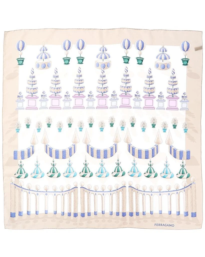 Salvatore Ferragamo Ferragamo Giardino Print Silk Scarf
