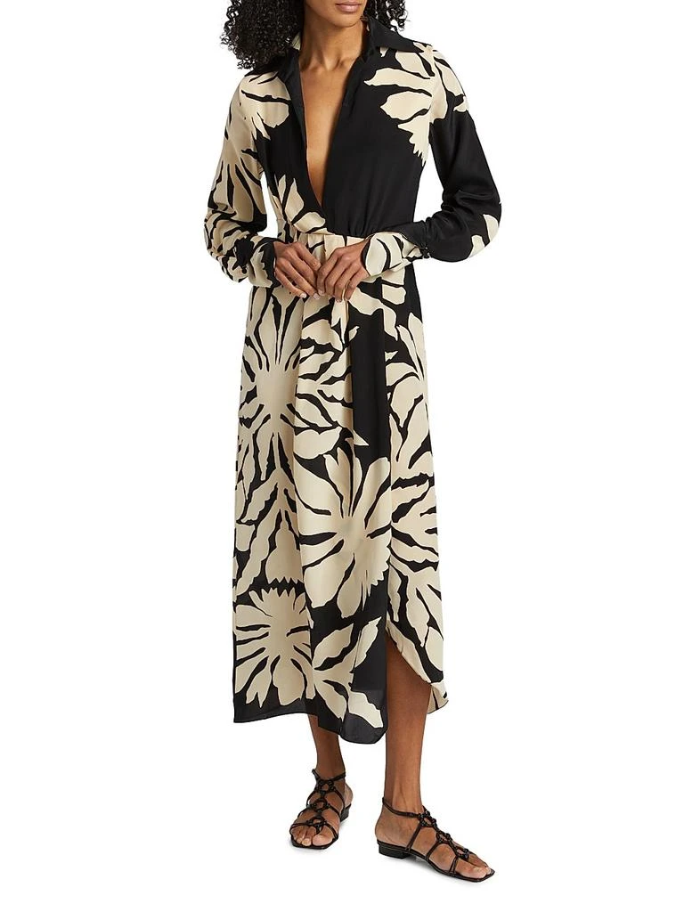 JOHANNA ORTIZ Dream Flowers Silk Midi-Dress 2