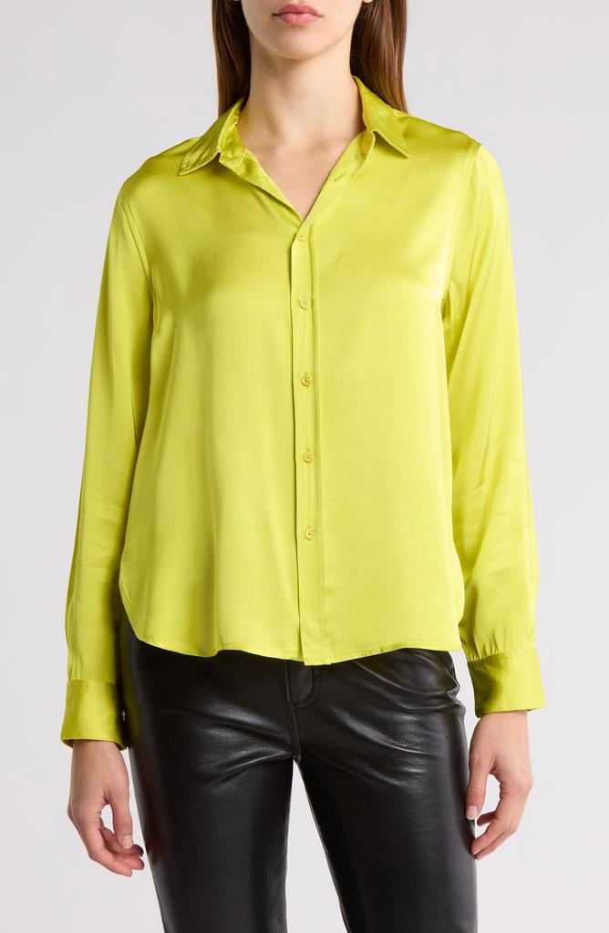 Jason Wu Long Sleeve Satin Button-Up Shirt