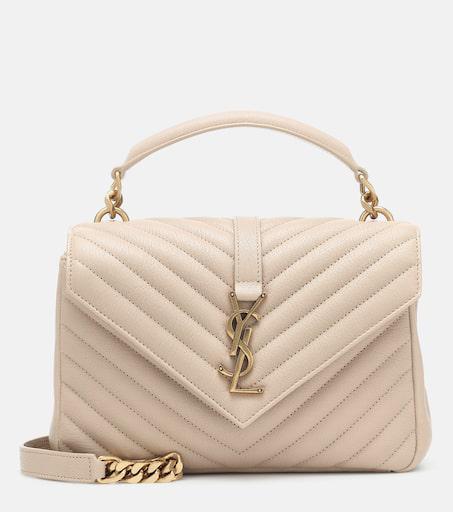 ショルダーバッグ・ポシェット SAINT LAURENT CREAM LEATHER COLLEGE MEDIUM SHOULDER BAG SAINT LAURENT College Medium Leather Shoulder Bag in White