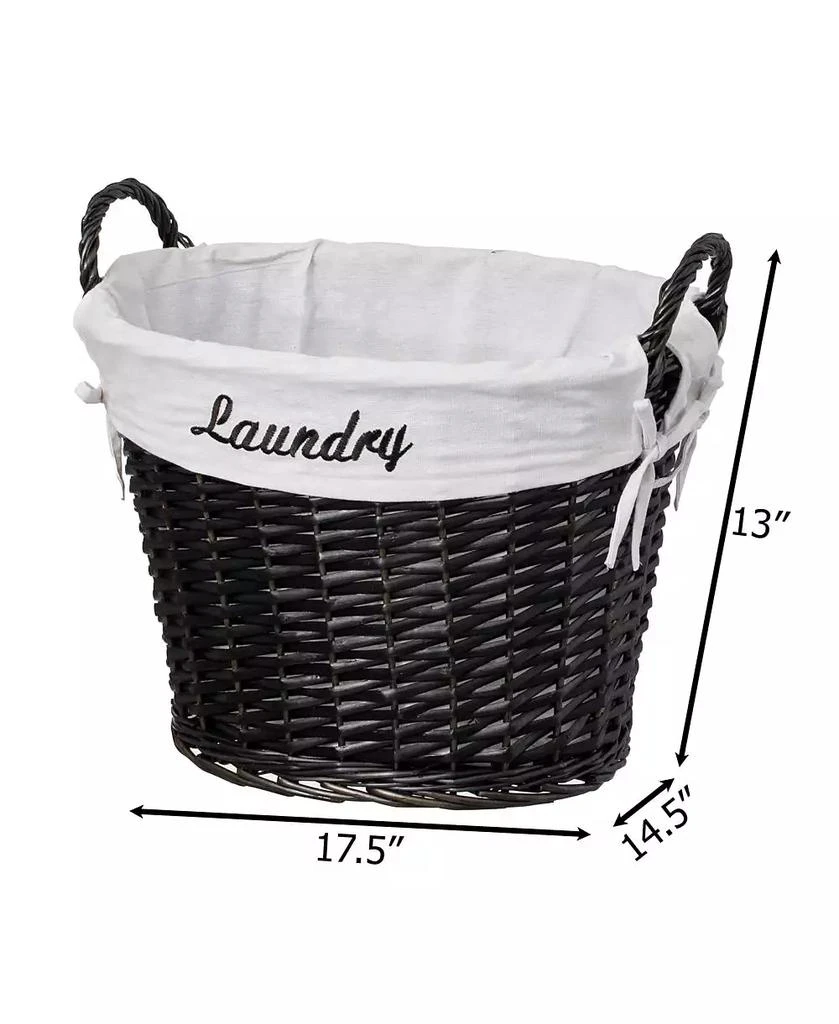 Wickerwise Handwoven Laundry Basket boho hamper with liner 
handles for clothes, blankets, towels. Perfect for bedroom, bath 
laundry room. 5