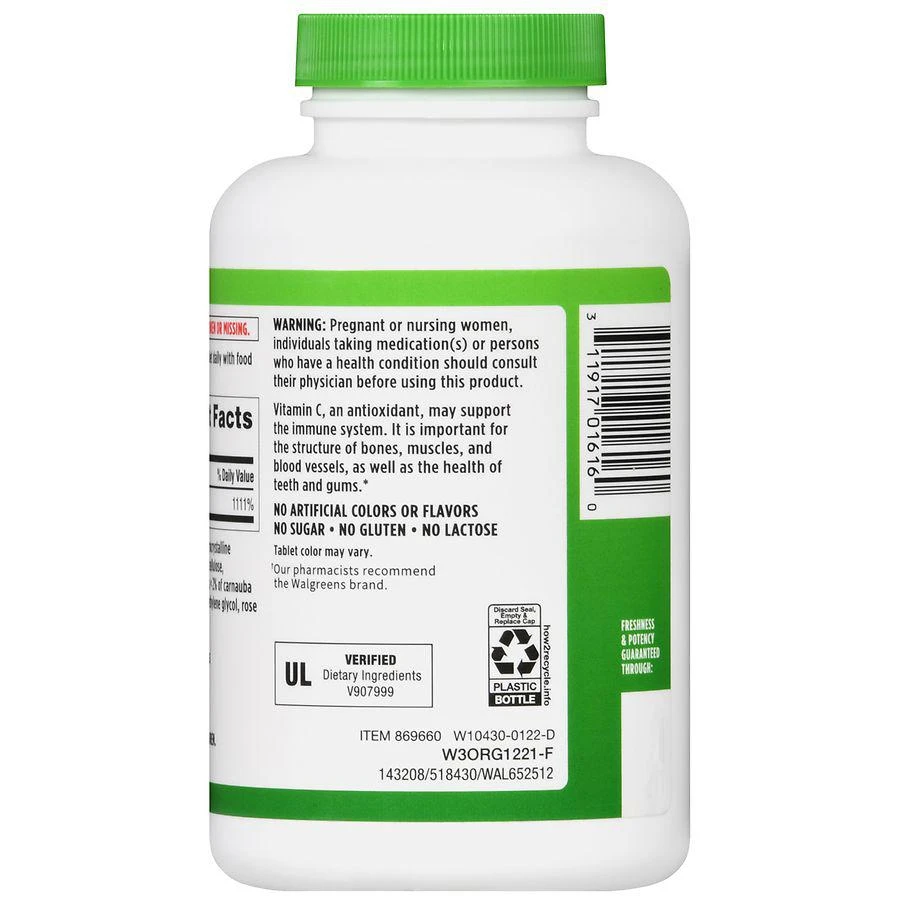Walgreens Vitamin C 1000 mg with Natural Rose Hips Tablets 4