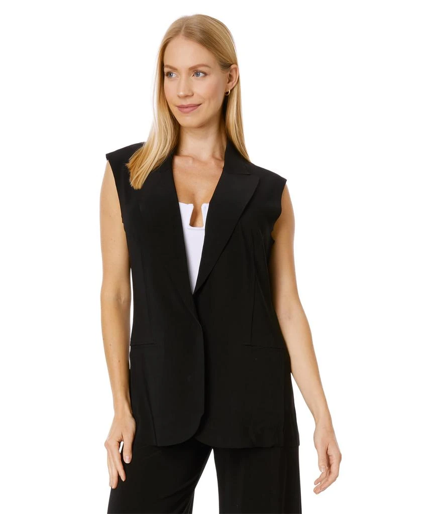 Norma Kamali Sleeveless Single Breasted Jacket 1