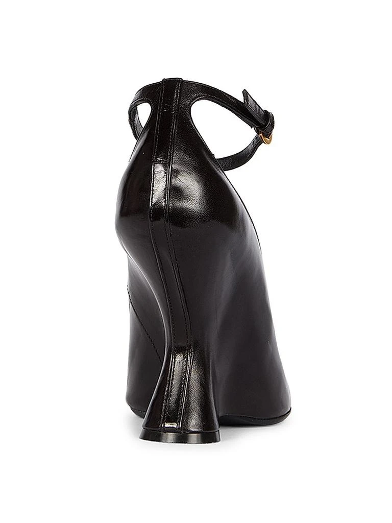 Dries Van Noten 105MM Leather Wedge-Heel Pumps 3