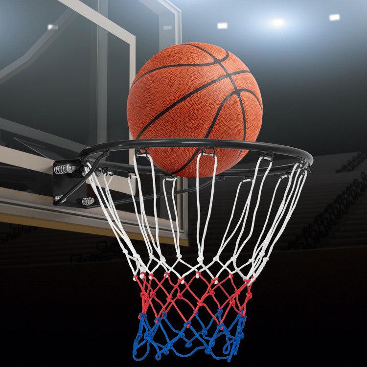 Hivvago 18 Inch Basketball Rim Goal Replacement with All Weather Net and Mounting Hardware