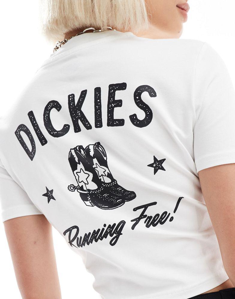 Dickies Dickies petersburg western baby tee in white- exclusive to asos
