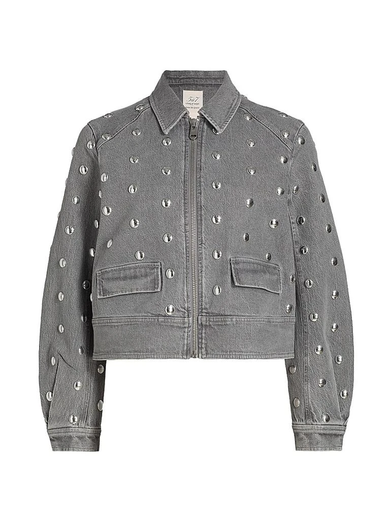 Cinq à Sept Studded Denim Harriet Jacket