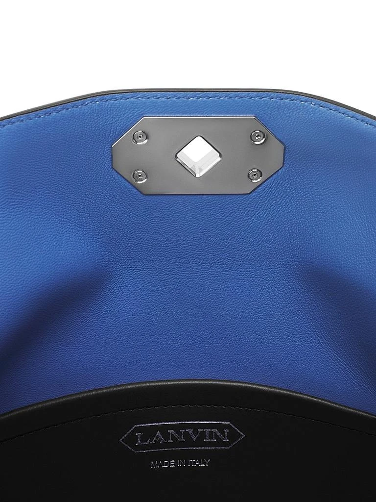 Lanvin Compagnon Asymmetrical Leather Clutch Bag 6