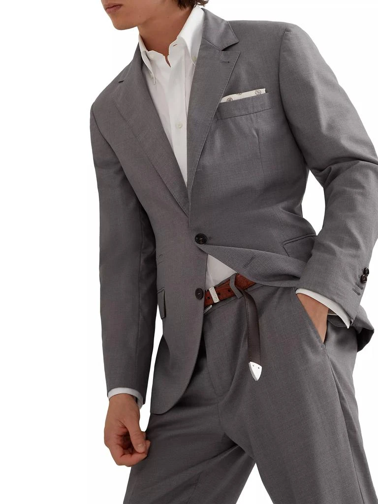 Brunello Cucinelli Virgin Wool and Silk Lightweight Hopsack Blazer 5
