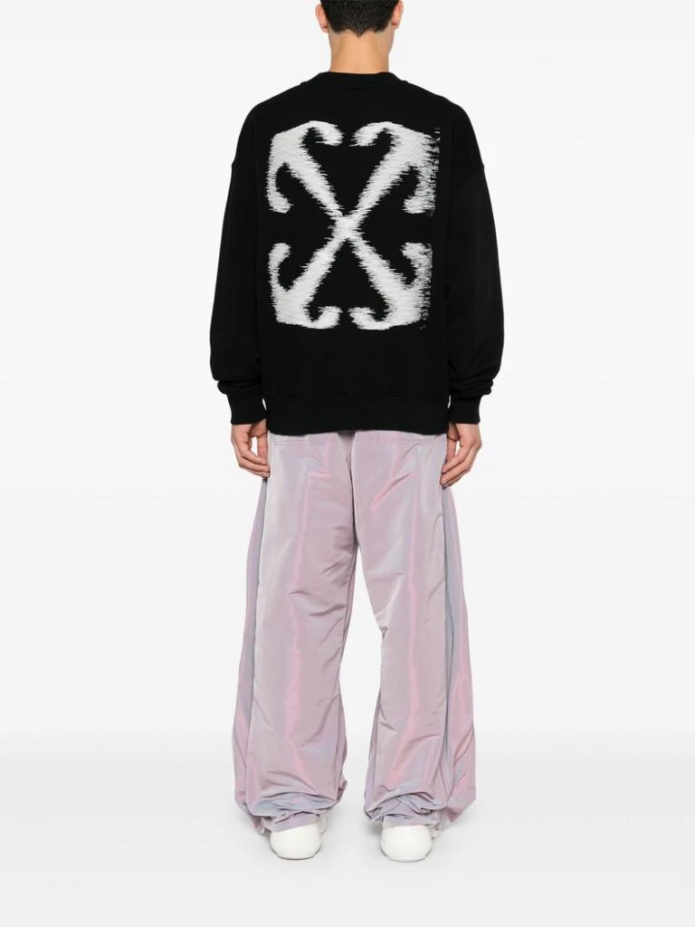 Off-White BLACK COTTON CREW NECK SWEATER 4