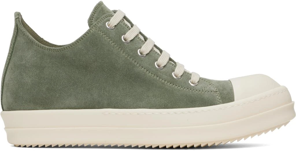 Rick Owens Green Hollywood Low Sneakers 1