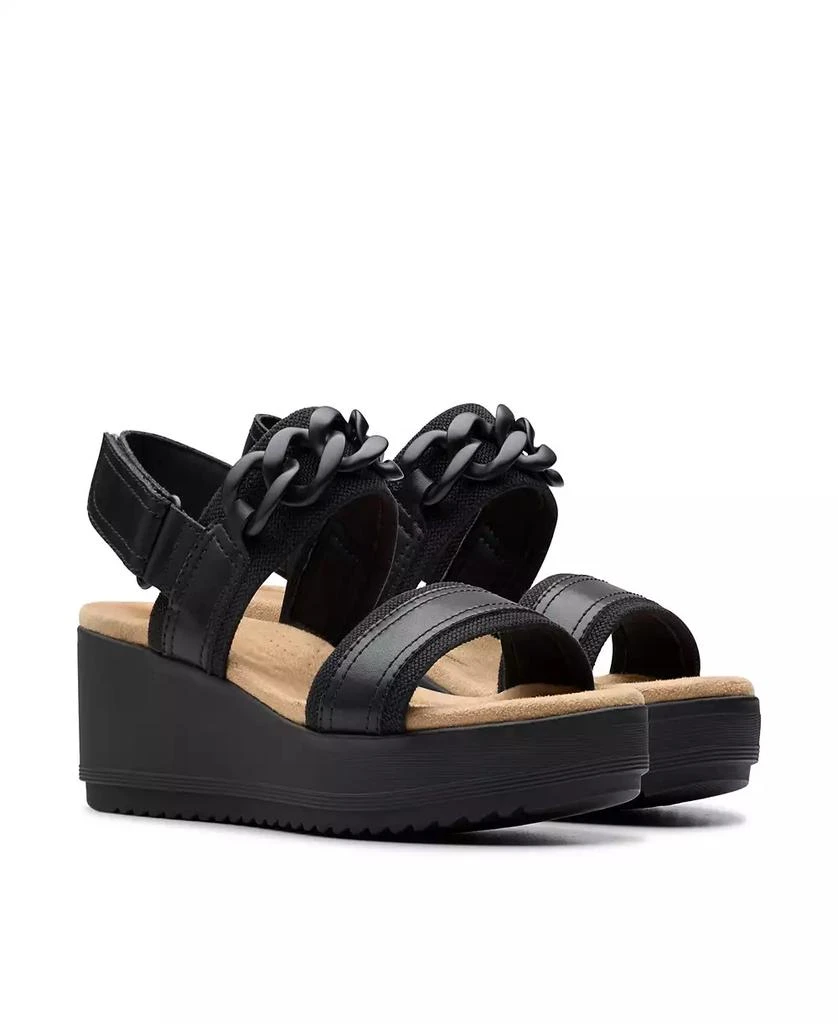 Clarks Collection Women's Wrenly Eve Wedge Sandals 7