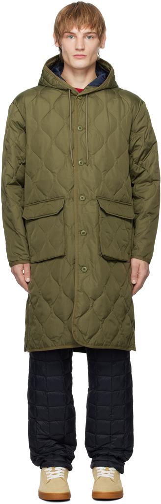 Taion Khaki Military Hood Long Down Coat