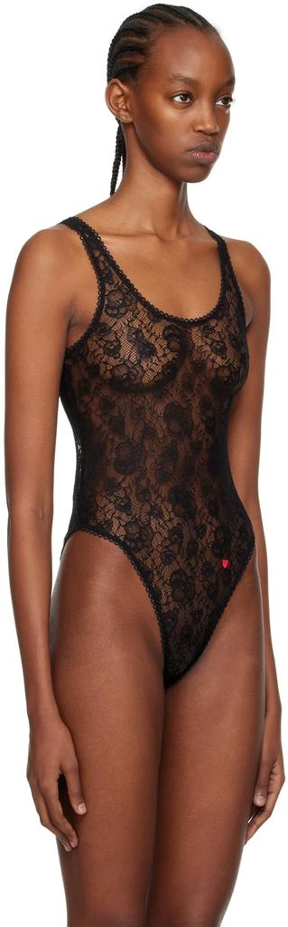 LE PETIT TROU Black Semi-Sheer Bodysuit 2